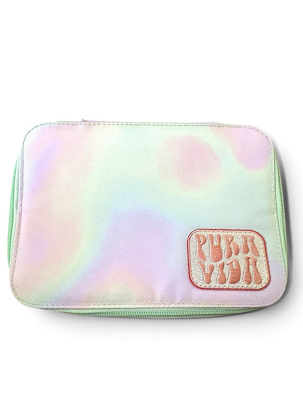 Pura Vida Travel Jewelry Organizer Case Pastel Tie Dye Zip Ring Necklace Storage